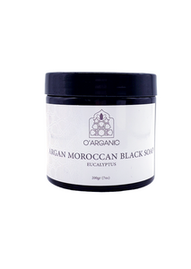 Argan Moroccan black soap with eucalyptus